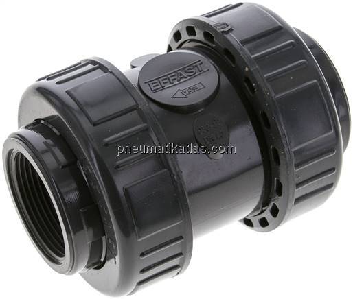 Rückschlagventil, PVC-U / EPDM, Rp 1-1/2"