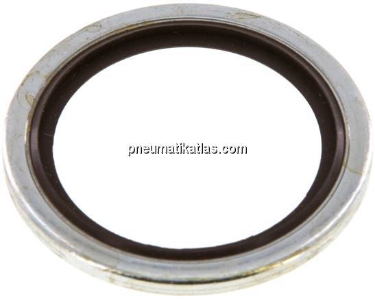 Hydraulik-Dichtring mit FKM-Einlage, für Gewinde M 30