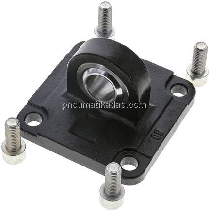 ISO15552-Laschenschwenkbefestigung (sphär) 80mm Stahl brüniert