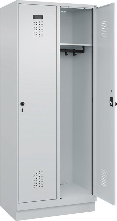 Spind Evolo PLUS 2 Abteile H1950xB800xT500mm RAL7035/RAL7035 /S/7035