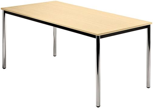 Bespr.-tisch 160 x 80 Ahorn/Chrom