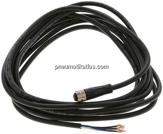 Kabel mit M8-Kupplung, 4-adrig, 3 m, gerade