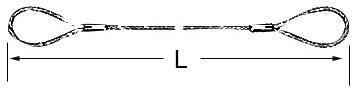 Anschlagseil 2 Ösen 1 m Durchm. 20 mm