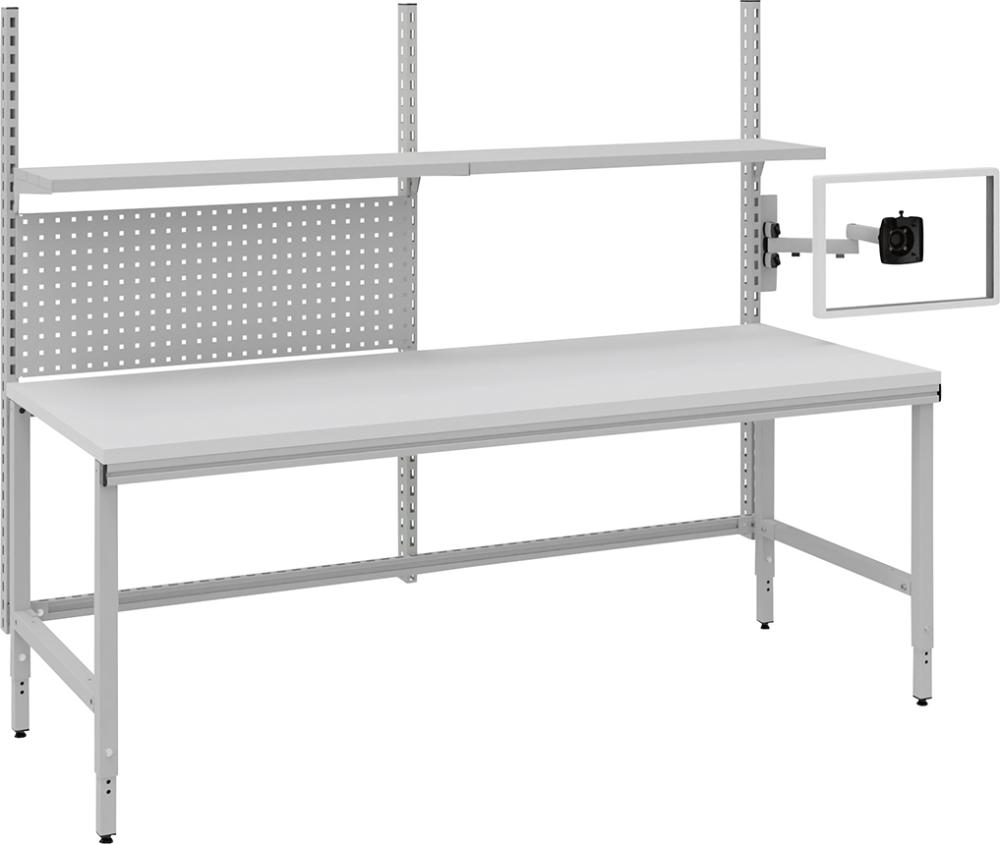 Systemtisch Multi4easy B2030xT800xH720-1020 mm Tischplatte Melamin manuell verstellbar