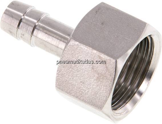 Aufschraub-Schlauchtülle G 1/2"-8 (5/16")mm, 1.4571