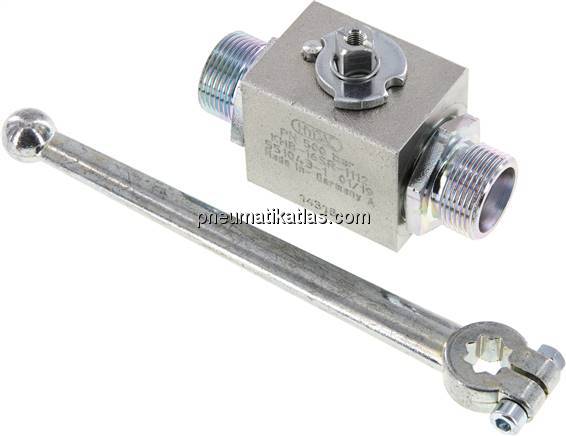 Hochdruck-Kugelhahn, Stahl, 16 S (M24x1,5), 0 - 400bar