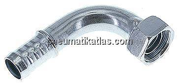 90°-Schlauchnippel M 30x1,5 Überwurfmutter, 21 - 22mm