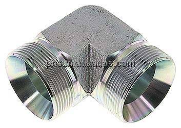 90°-Winkel, 60°Konus G 2"-G 2" (AG), Stahl verzinkt