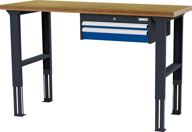 Arbeitstisch B1500mm HV 2 Schbl. 7016/5010 Forum