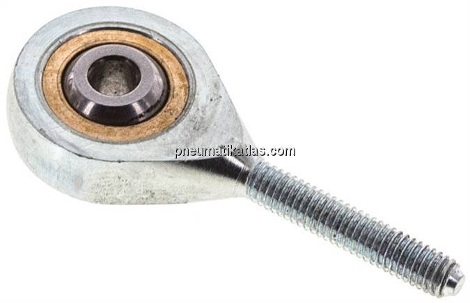 Gelenkkopf, Außengewinde M 3, Stahl verzinkt