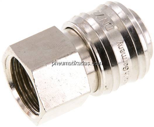 Kupplungsdose (NW7,2) G 1/2"(IG), Messing vernickelt