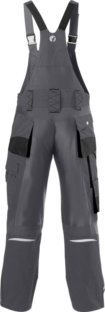 FORTIS H-Latzhose 24, d-grau/schwarz, Gr. 110