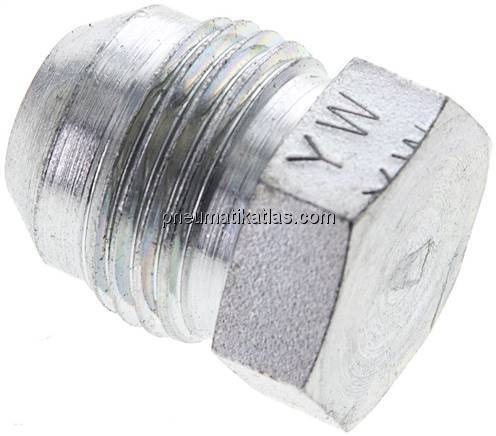 HD-Verschlussstopfen UNF 3/4"-16(JIC), Stahl verzinkt