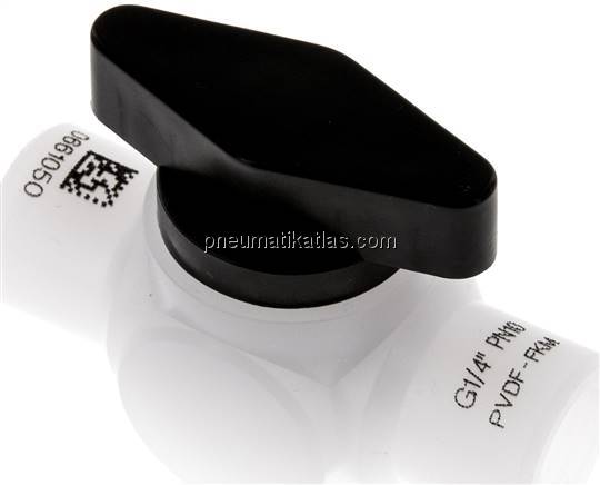 Kugelhahn, PVDF, G 1/4", PN 10