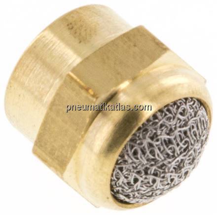 SCHALLDÄMPFER 1/8" IG AUS MESSING MIT DRAHTGEWEBE