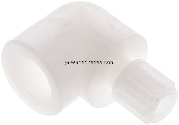 Winkel-Aufschraubverschraubung G 3/8"-6x4mm, PVDF