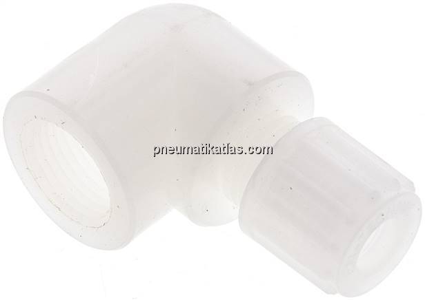 Winkel-Aufschraubverschraubung G 3/8"-8x6mm, PVDF