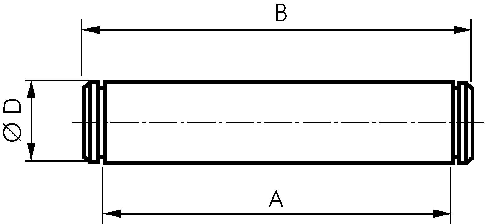 Zeichnung: Bolzen für Schwenkbefestigung