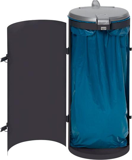 Abfallsammler mit Tür 120 l anthrazit H 900 mm VAR