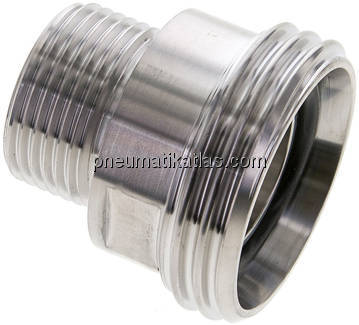 Gewindestutzen (Milchgewinde) Rd 52x1/6"-G 1", 1.4404