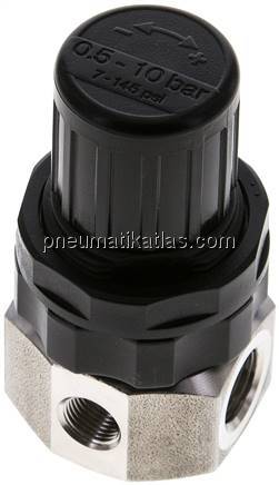 Edelstahl-Druckregler G 1/4", 0,5 - 10bar (nicht rücksteuerbar)