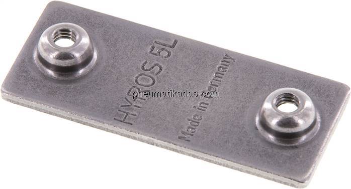 Anschweißplatte, Stahl blank, Baugröße 5, leichte Baureihe