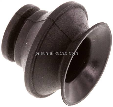 Balgsauger, 1,5-fach, P-Serie, Ø 21x9mm, CR (50A), schwarz