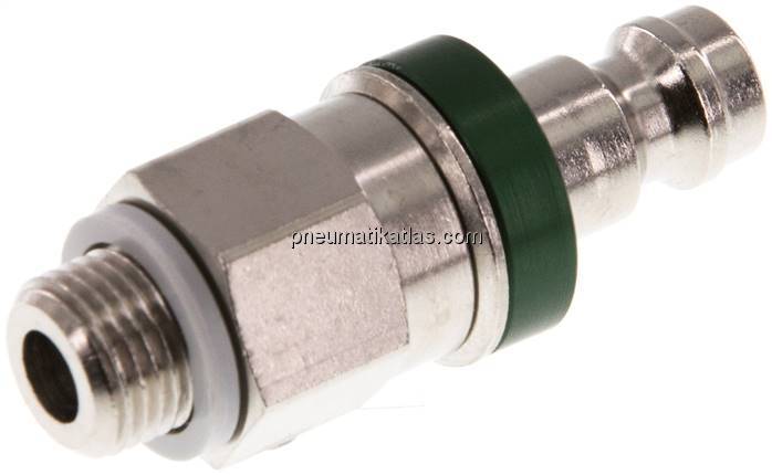 Kupplungsstecker (NW5) G 1/8"(AG), Messing vernickelt