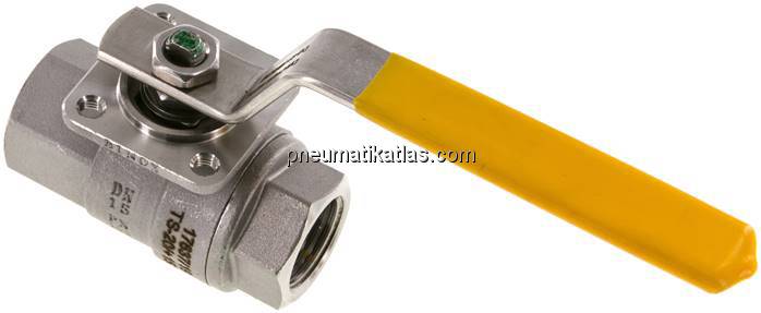 Edelstahl-Kugelhahn, DVGW, Rp 1/2", -0,9 bis 100bar