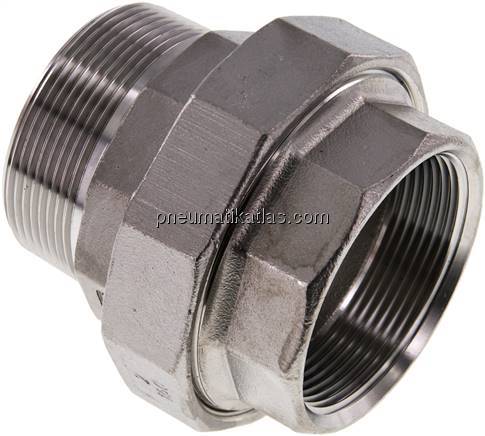 Verschraubung kon. dichtend, NPT 2"/NPT 2" (IG/AG)