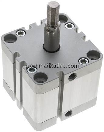 Kompaktzylinder, einfachwirkend, Kolben 63mm, Hub 25mm