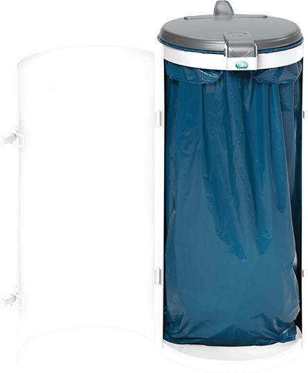 Abfallsammler mit Tür 120 l weiß H 900 mm VAR