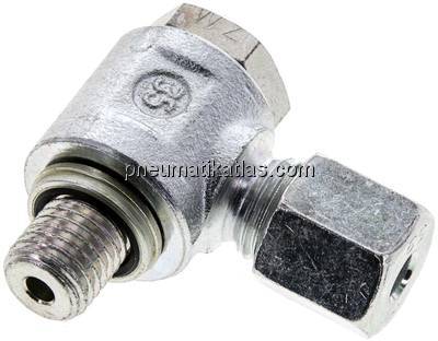 Winkel-Schwenkverschraubung M 12x1,5-6 S (M14x1,5), Stahl verzinkt