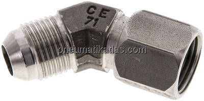 45°-Einschraubwinkel, UNF 3/4"-16 (JIC), V4A