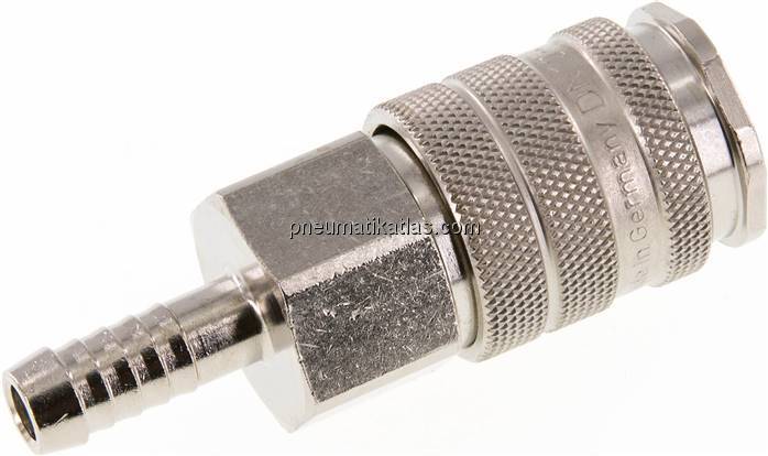 Kupplungsdose (NW10) 9 (3/8")mm Schlauch, Messing vernickelt