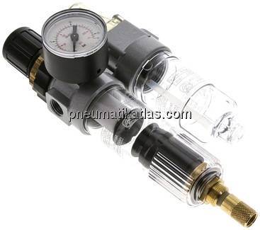 Mini-Wartungseinheit, 2-tlg., G 1/4", 0,5 - 10 bar