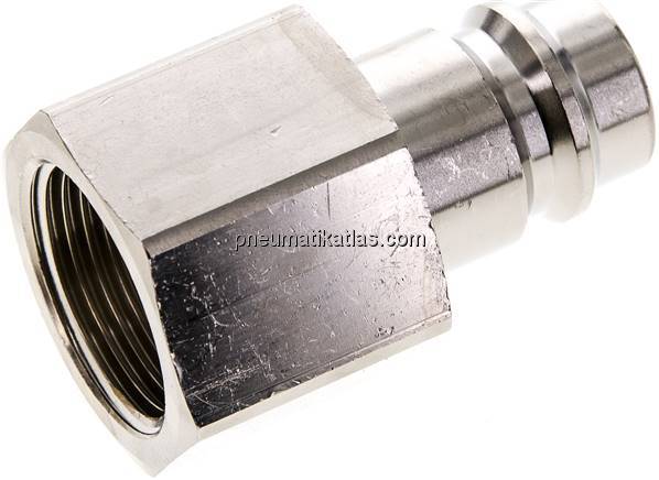 Kupplungsstecker (NW19) G 1"(IG), Messing vernickelt