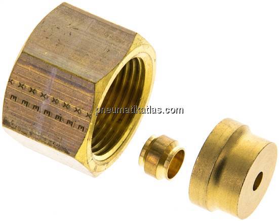 Reduziereinsatz f. Klemmringverschraub. 16mm-6 (M10x1)mm, Messing