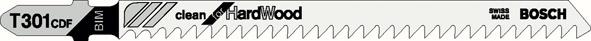 Stichsägeblatt T 301 CDF Bosch VE à 5 Stück Clean for Hard Wood