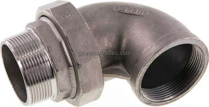 Winkel-Verschraubung konisch dichtend Rp/R 2"(IG/AG)