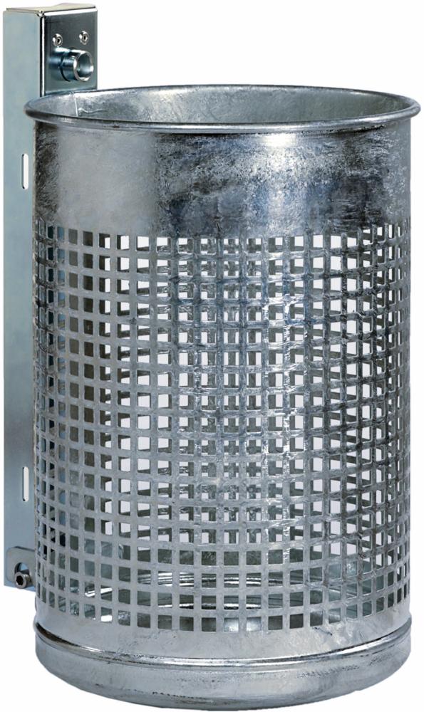 Abfallbehälter 50 l rund Gitter grau