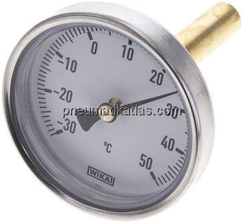 Bimetallthermometer, waagerecht D63/-30 bis +50°C/60mm