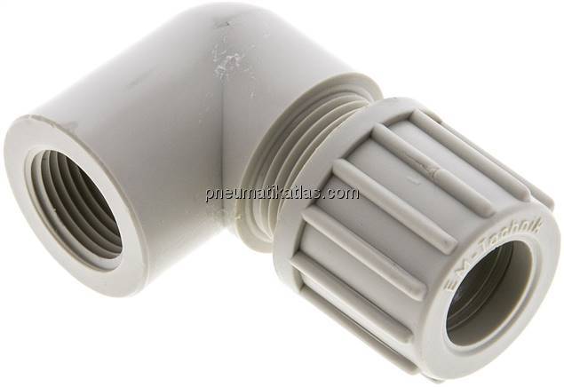 Winkel-Aufschraubverschraubung G 3/8"-14x12mm, Polypropylen