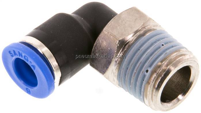 Winkel-Steckanschluss R 1/4"-6mm, IQS-Standard