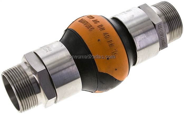 Kompensator EPDM/Edelst. bds. R 1 1/2" AG