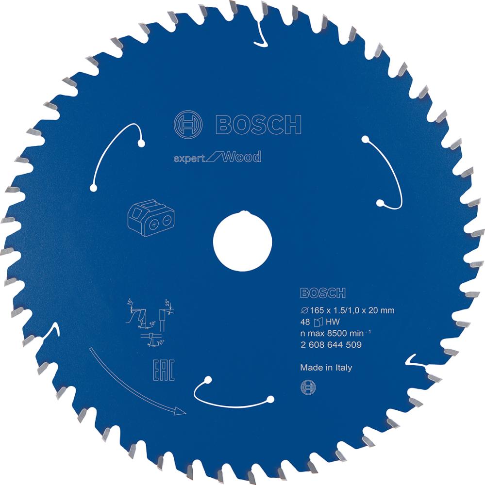 HM-Kreissägeblatt 165x1,5/1x20 48Z Bosch VE à 1 Stück Expert f Wood f Akkusägen