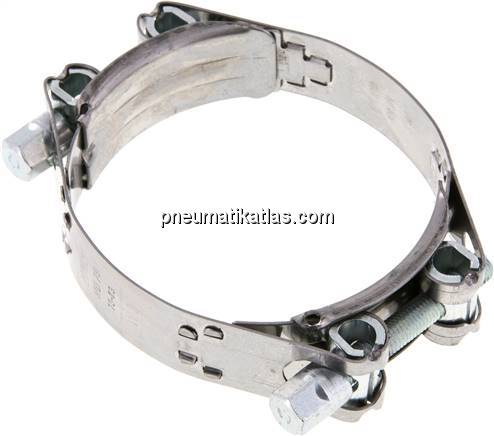 Gelenkbolzenschelle 2-teilig, 75 - 83 mm, 1.4016 (W2)