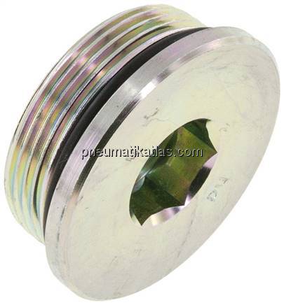 HD-Verschlussstopfen Innenskt. UN 1-7/8"-12, Stahl verzinkt