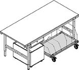 Untertisch-Magazin für 100 Faltschachteln