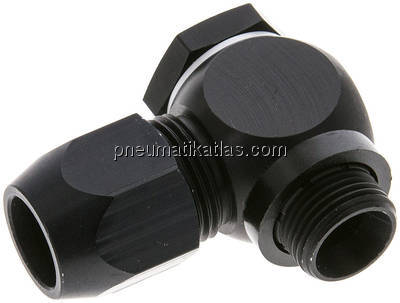 Winkel-Verschraubung G 3/8"-14x8mm, Aluminium